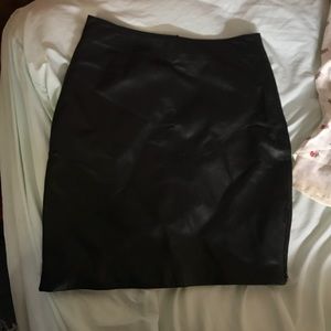 Black leather skirt